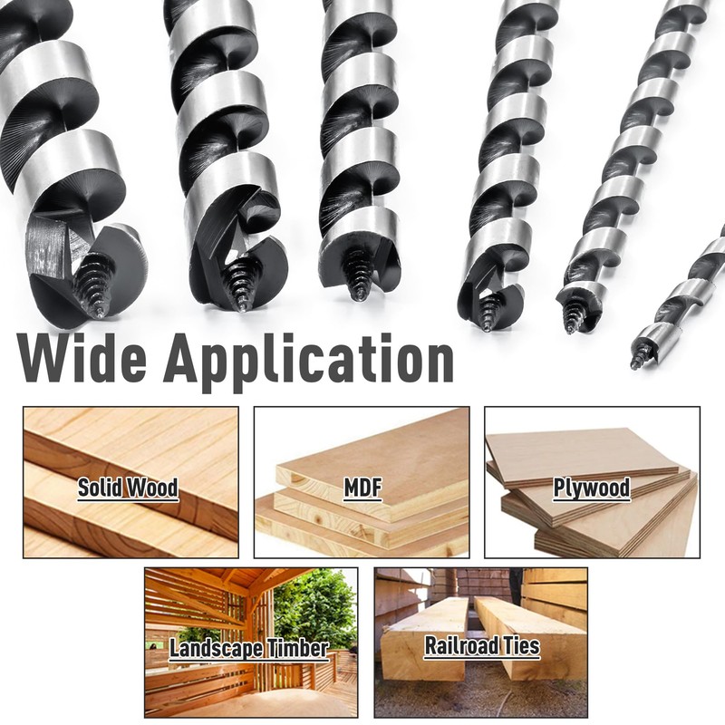 NICAVKIT 1/2 Inch x 12 Inch Long Auger Drill Bit