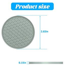 Mandark Car Cup Holder Coasters, 4PCS Silicone Anti-Slip Vehicle Insert Water Bottle Pad, Spill-Proof Automotive Interior Drink Protective Mat Accessories, Universal for SUV, Sedan, Truck (Gray)