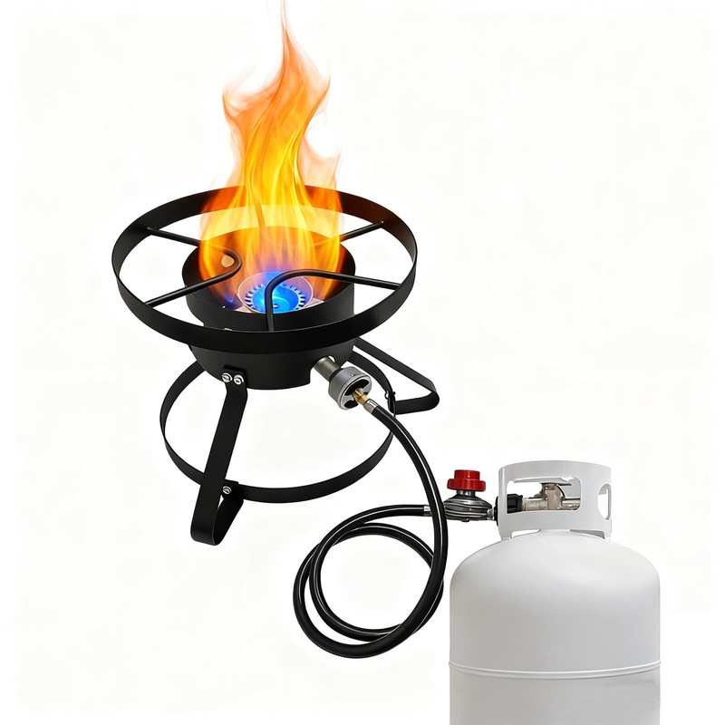 MCAMPAS High Pressure Cast Iron Propane Burner Head with 20