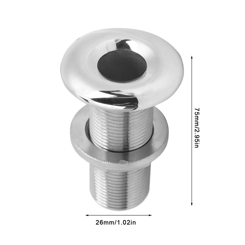 Thru Hull Fitting Connector Stainless Steel MJS022 Outlet Joint for
