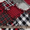 Set of 4 Fat Quarters, Lodge Red & Black Assorted