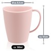 com-four® 4 x Coffee Cups with Handle, 360 ml, Dishwasher-Safe