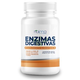 NAIMA Enzimas Digestivas con Probióticos y Prebióticos de Amplio Espectro, 100 Cápsulas | Suplemento Alimenticio 100% Puro y Natural, Sin Aditivos | Apoyo Digestivo Completo, Absorción de Nutrientes