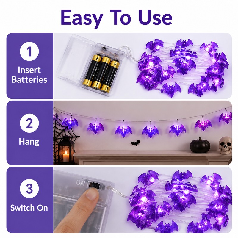 Halloween LED String Lights for Indoor & Outdoor Decor –