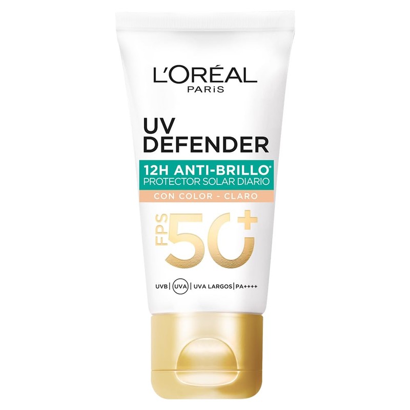 LOréal Paris Protector Solar Diario Anti-Brillo FPS50 UV Defender Tono