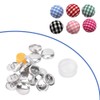 Cover Button Kit, Covered Flat Back Buttons DIY Round Base