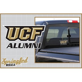 UCF Knights ALUMNI w/ UCF Straight Logo 6" Vinyl Decal Central Florida Knights Car Window Sticker