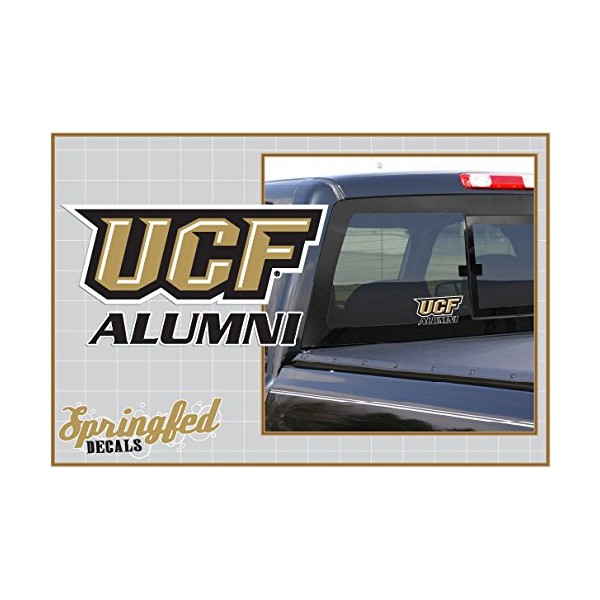 UCF Knights ALUMNI w/ UCF Straight Logo 6" Vinyl Decal Central Florida Knights Car Window Sticker