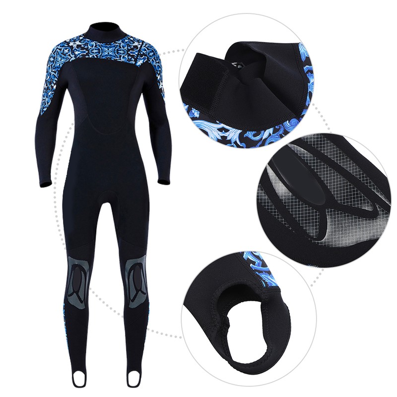 1.5MM Diving One Piece Swimsuit Sunscreen Long Sleeve for Snorkeling