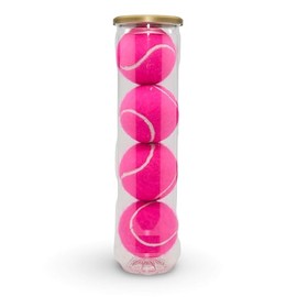 Price of Bath Coloured Tennis Balls (1 Tube of 4 Balls) | Type 2 ITF Standard | Made in UK | Perfect for Court Play, Training, or Dog Games! | Pick From Any Colour | (Pink)