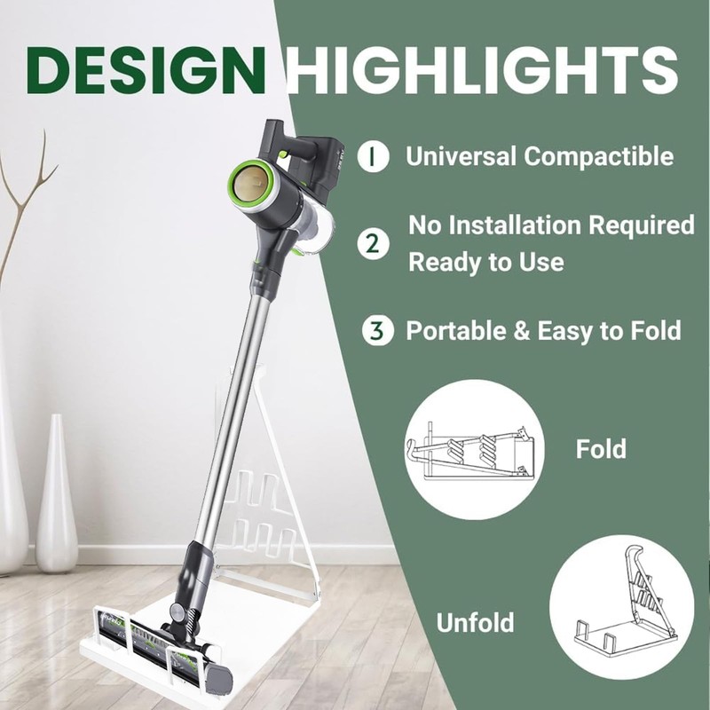 EZ SPARES Installation-free Vacuum Stand Frame,Storage Docking Station Holder,Metal Bracket,bigger