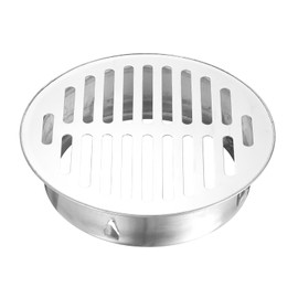 uxcell Floor Drain Cover, 6.3 Inch Stainless Steel Anti Blocking Drain Cover for Outdoor Bathroom Kitchen, 153 Flat Mouth