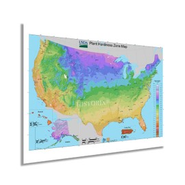 HISTORIX 2012 USDA Plant Hardiness Zone Map - 18x24 Inch United States Vegetation and Climate Map - Published by US Department of Agriculture and OSU