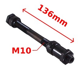 cyclingcolors Rear Axle 10 x 136 mm Bicycle Universal Axle Hollow Hub Rear Wheel Vintage Vintage Vintage Cycling MTB Racing Bike Fixie Single Speed Steel Black