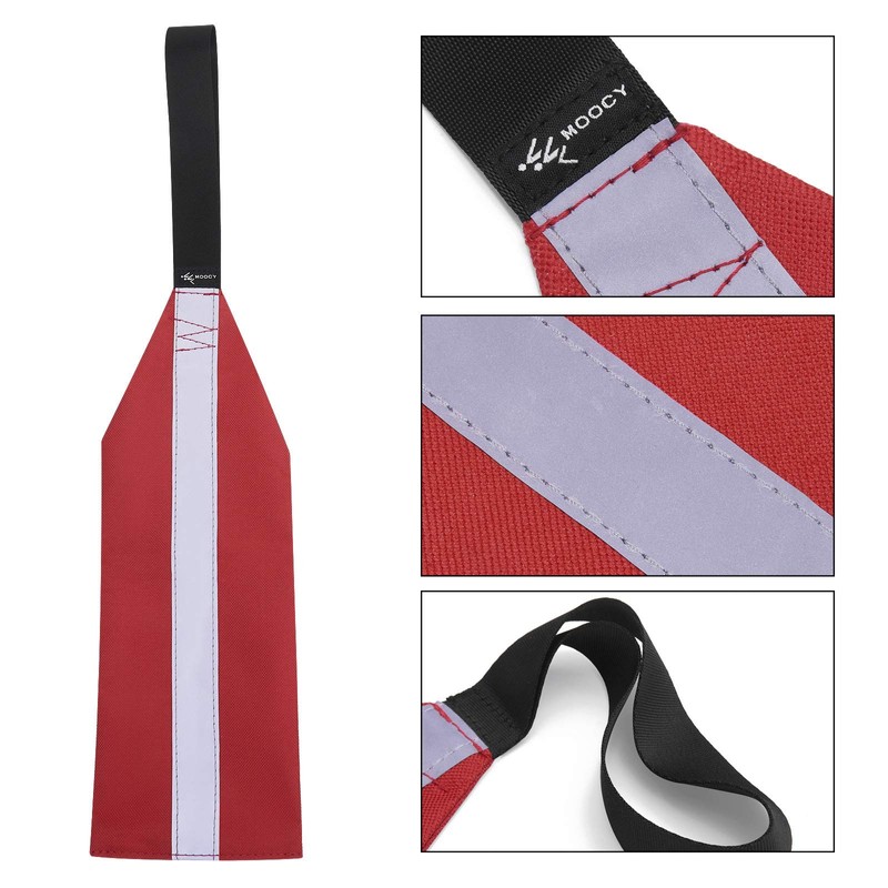 MOOCY Safety Tow Flag with Webbing for Kayak Boat Bicycle