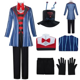 Vox Cosplay Costume Vox Outfit Coat Top Pants Cosplay Suit with Hat
