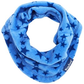 Playshoes Children's Unisex Breathable, with Star Pattern, Soft, Round Scarf, Suitable for Cold Days - blue