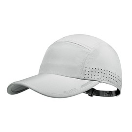 PivotWing Cap Herren Damen Schnelltrocknend Leicht Atmungsaktiv Basecap Polyester Weiche Krone Dünn Kappe BequemVerstellbar Schweißableitend Mütze Outdoor Sport Ausrüstung, Hellgrau 56