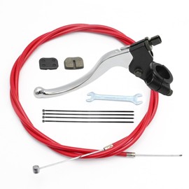 CADUFUELLY 7/8/22mm Clutch Handle Mini Bike Brake Lever with 155cm Brake Cable Replacement for Coleman Powersports CT100U CC100X Mini Bike
