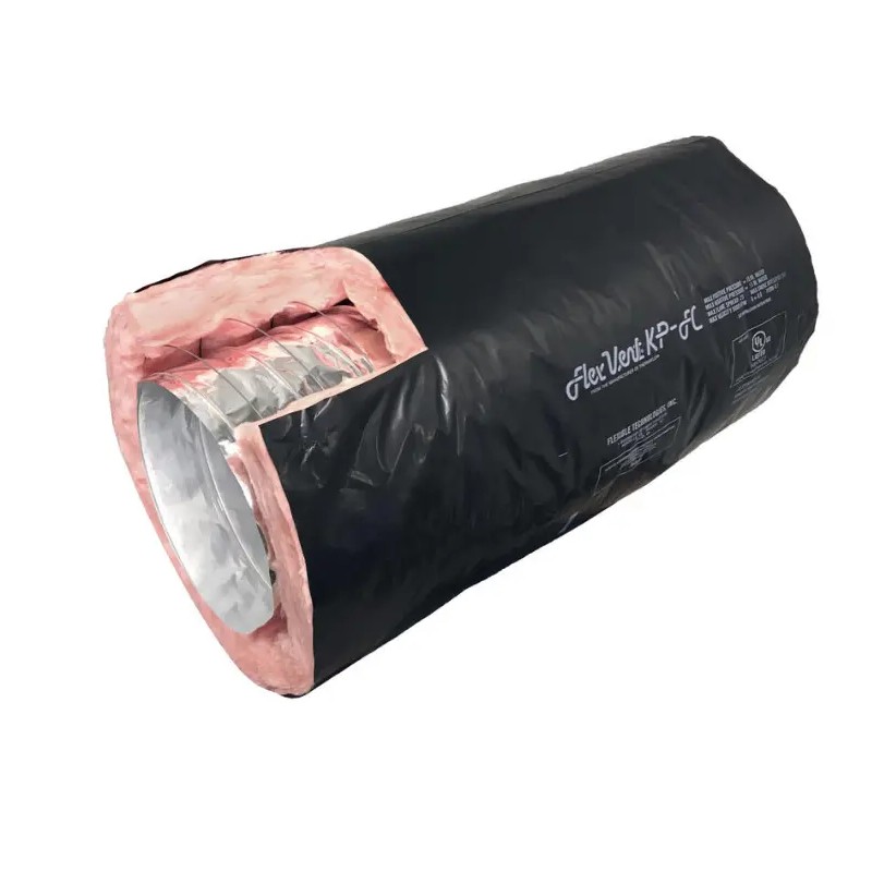 Thermaflex 8-in x 25-Ft Insulated Flexible Round Flex Duct Tube