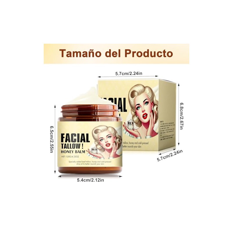 Cebo de Res para la Cara,crema de cebo de res