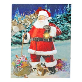 Santa Claus Lighted Wall Art, Two Seperate Designs (Lantern)