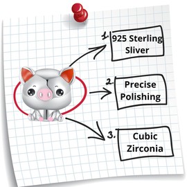 MYCHERISH Cute Pig Charms for Bracelets and Necklaces Women’s Beads Dangle 925 Sterling Silver 5A Cubic Zircon,Christmas Mother’s Day Jewelry Gifts for Her