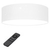 Navaris Flush Mount Ceiling Light - 12.6" Diameter Drum Lamp