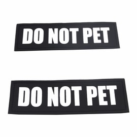 2 Pack Reflective Service Dog Patches with Hook Back for Pet Collar Vest Harness - 3 Sizes