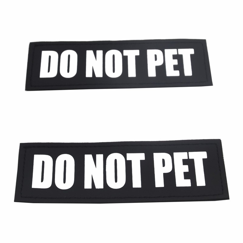 2 Pack Reflective Service Dog Patches with Hook Back for