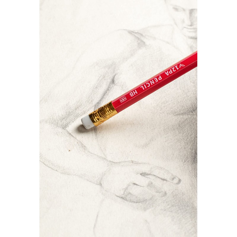 12PA 36 Pencils With Rubbers On The End | HB