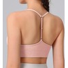 Women's Sports Bras Adjustable Y Back Spaghetti Strap Racerback Padded