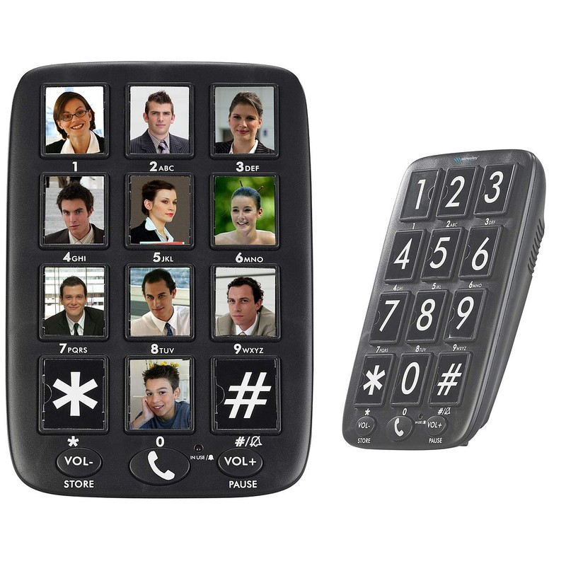 simvalley Communications Senior Telephone: Landline Telephone with 12 Photo Quick