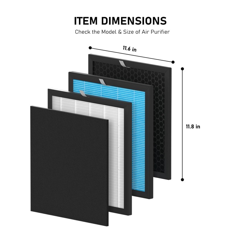 Airmax 10L Pro HEPA Filter Replacement Set Compatible with Okaysou