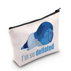 WZMPA Sadness Character Cosmetic Makeup Bag Anger Joy Disgust Fear Movie Gifts I'm So Deflated Zipper Pouch Bag For Women Girls, So Deflated, Fit