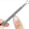 2PCS Silver Stainless Steel Cuticle Pushers – Triangle Cuticle Peeler