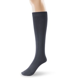 Silky Toes Calcetines altos de modal para hombre, paquete de 2 o 4, vestido largo sobre la pantorrilla o calcetines de trabajo, Azul marino – 4 pares, 10-13