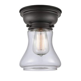 Innovations 623-1F-BK-G192-LED Bellmont 1 Light 8 inch Flush Mount, Matte Black