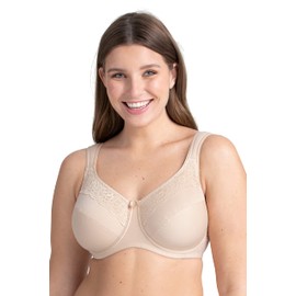 Miss Mary of Sweden Minimizer Underwired Bra Cotton Now Flatcup Beige