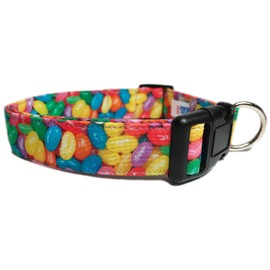 Adjustable Dog Collar in Easter Jelly Beans (Handmade in The U.S.A.)