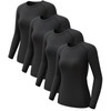 CL convallaria 4 Pack Women's Thermal Shirts Long Sleeve Athletic
