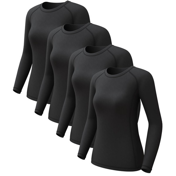 CL convallaria 4 Pack Women's Thermal Shirts Long Sleeve Athletic