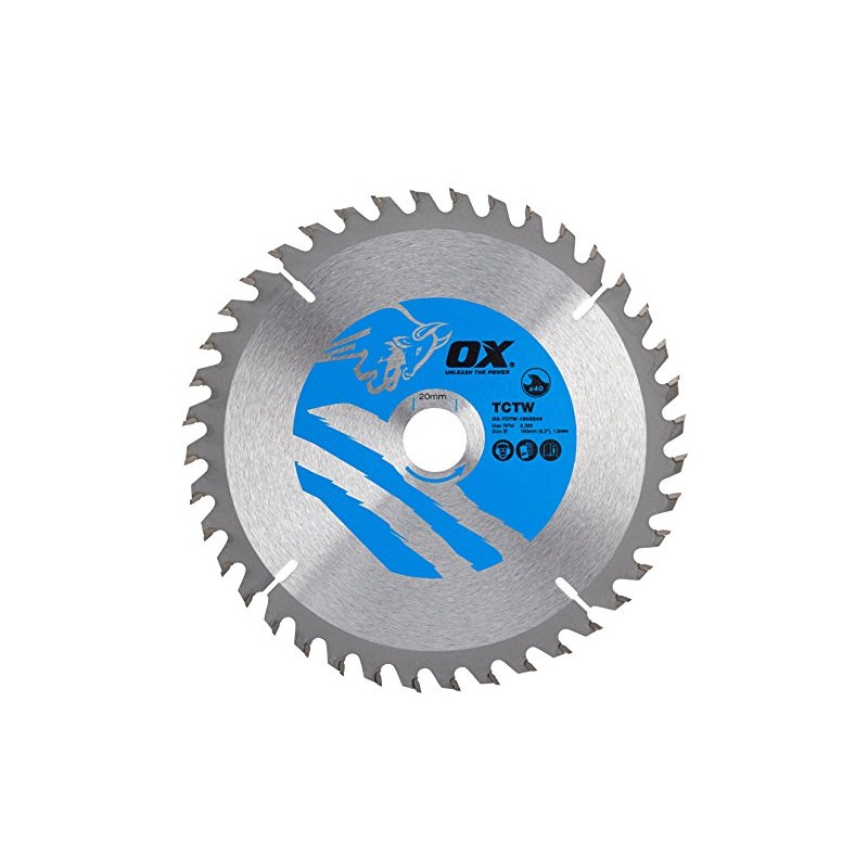 OX Wood Cutting Circular Saw Blade 160/20mm, 40 Teeth ATB