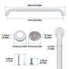 Rackickyer Shower Grab Bar, 2 Pack 24 Inch White Bathroom