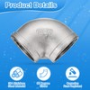 uxcell 304 Stainless Steel 90 Degree Elbow Threaded Pipe Fitting