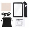4X Large Handheld Magnifying Glass for Reading – LED Lighted
