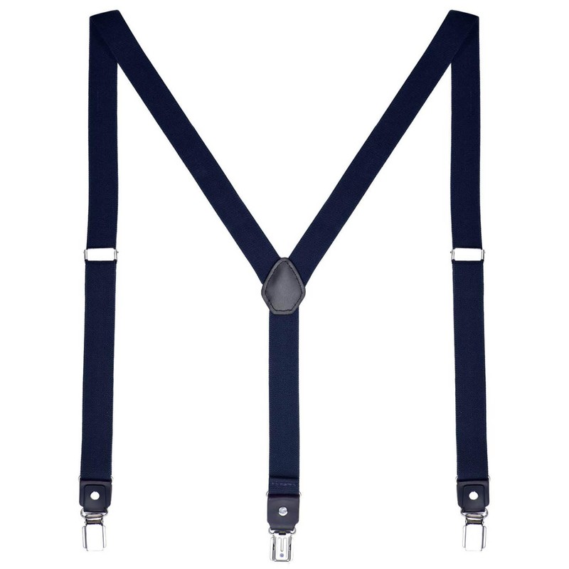 DonDon Men's Fashion Braces Suspenders 2,5 cm 1,0" Wide with