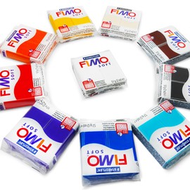 FIMO Soft Polymer Oven Bake Modelling Clay - 10 x 57g - The Most Popular 10 Colours