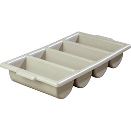 Carlisle FoodService Products CFS 107123 Save-All Polyethylene Silverware Tray, 21-1/4" Length x 11-1/2" Width x 3-3/4" Height, Gray (Case of 6)