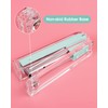 MSDADA Stapler, Desktop Stapler, Office Stapler, Transparent Acrylic Easy-Press Stapler,